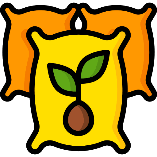 Seed bag seedling food sack icon
