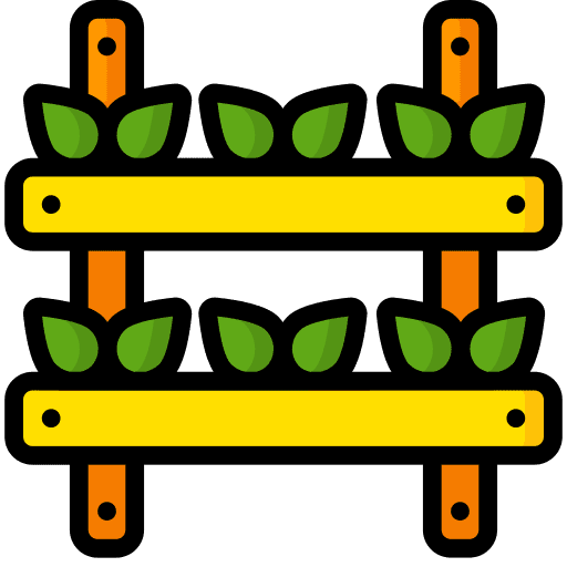 Shelving sapling soil boxes icon