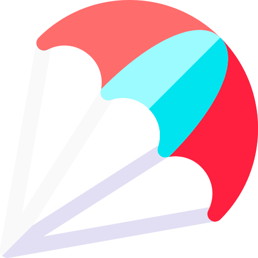 Paragliding parachutist paraglider extreme sport icon