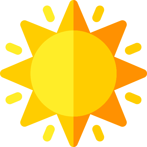 Sun warm forecast sunny icon Sun warm forecast sunny icon
