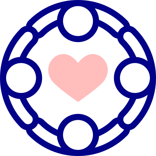 Hug love and romance group together icon