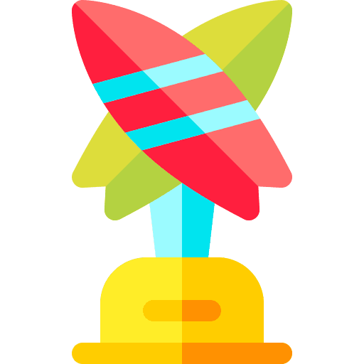 Trophy prize sports and competition surfboard icon Trophy prize sports and competition surfboard icon