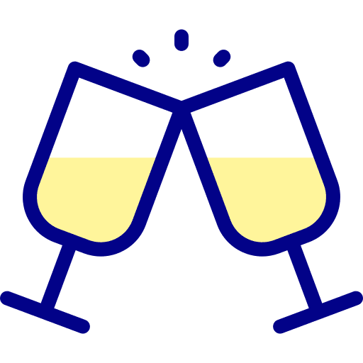 Cheers cheers alcohol sparkling wine icon