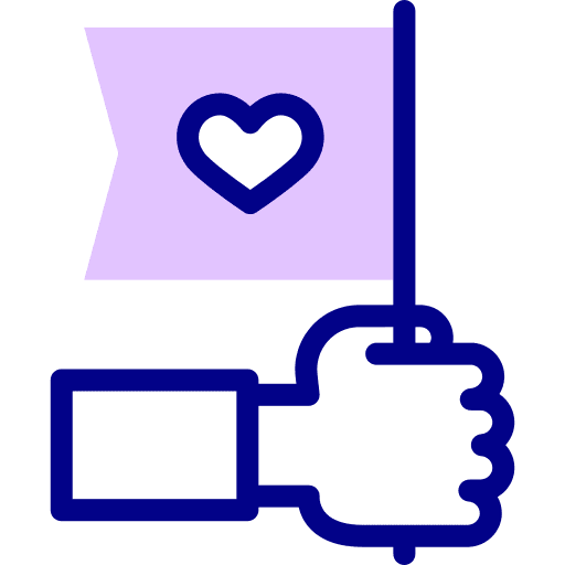 Friendship flag miscellaneous heart icon Friendship flag miscellaneous heart icon