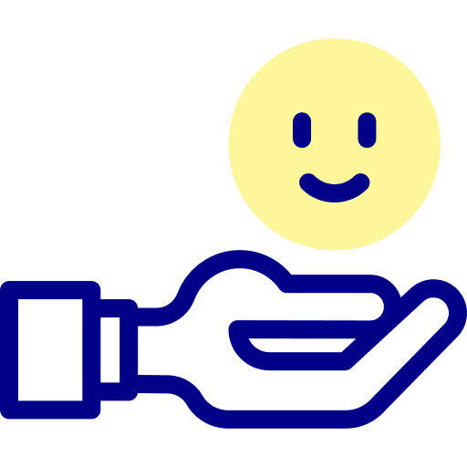 Hand smileys happy feelings icon Hand smileys happy feelings icon