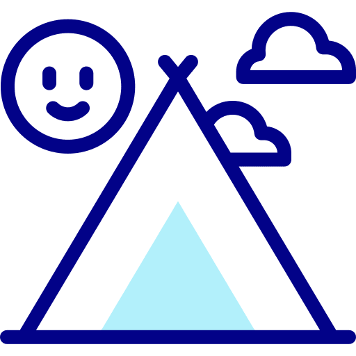 Camping tent holidays smile adventure icon Camping tent holidays smile adventure icon