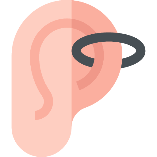 Ear elegant piercing jewelry icon Ear elegant piercing jewelry icon