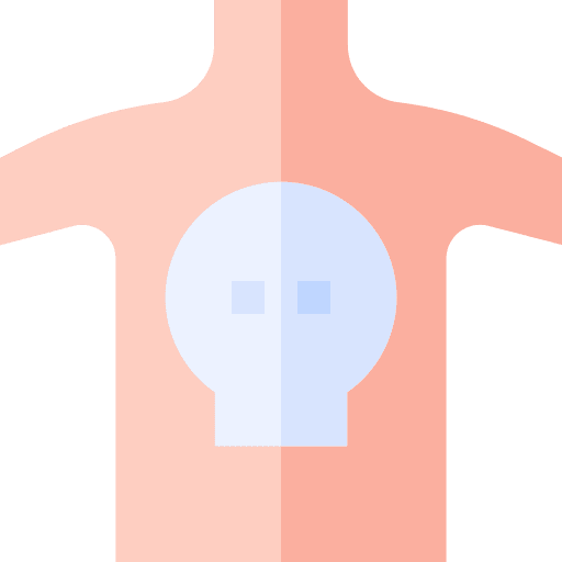 Skull back art and design people icon Skull back art and design people icon