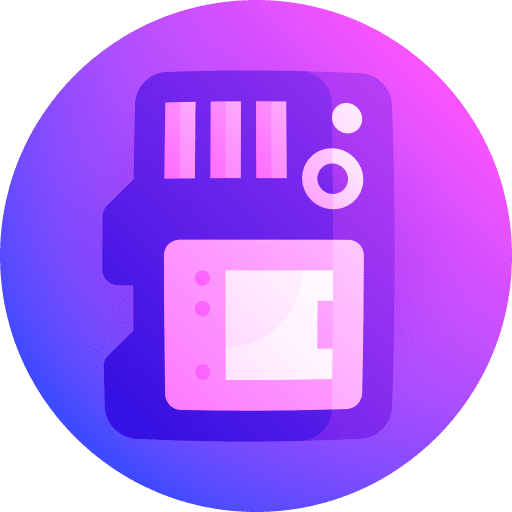 Memory card mobile phone electronics chip icon