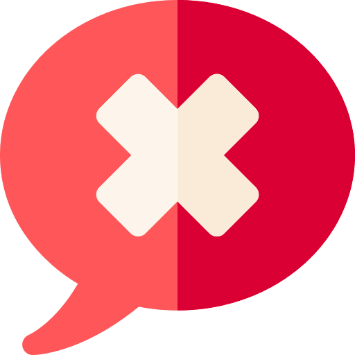 Speech bubble no message communications icon