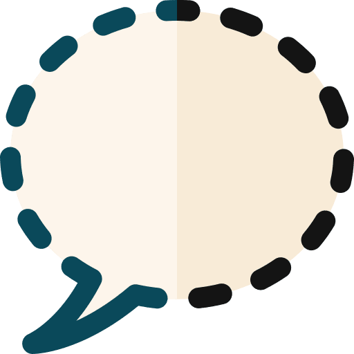 Speech bubble whisper chat message icon