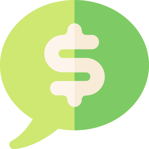 Speech bubble conversation message money icon Speech bubble conversation message money icon