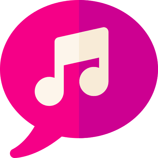 Speech bubble message music conversation icon Speech bubble message music conversation icon