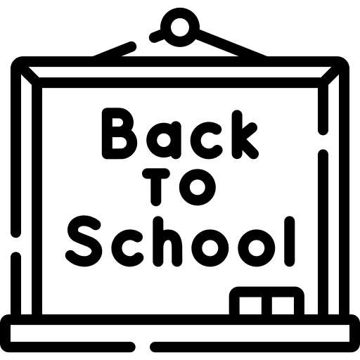 Back to school blackboard presentation education icon