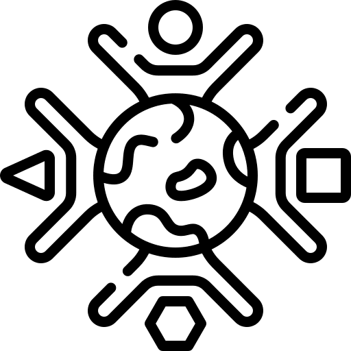 Diversity solidarity symbol planet icon