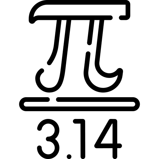 Pi diameter mathematics circumference icon Pi diameter mathematics circumference icon