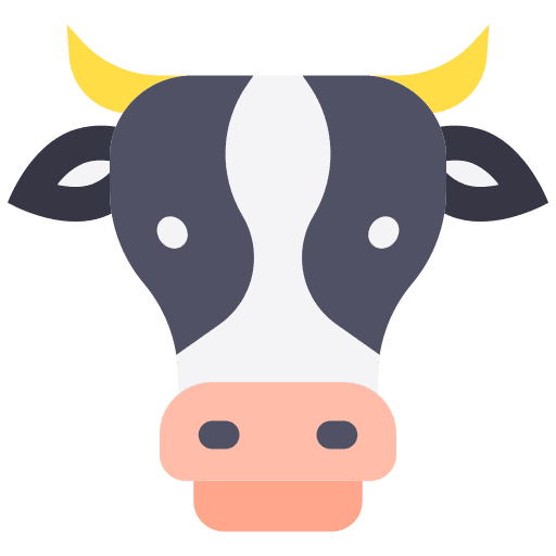 Cow animal kingdom farming farm icon