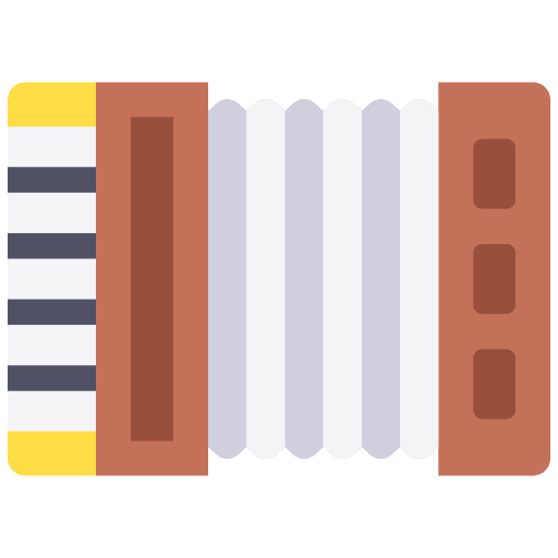 Accordion cultures orchestra music and multimedia icon Accordion cultures orchestra music and multimedia icon