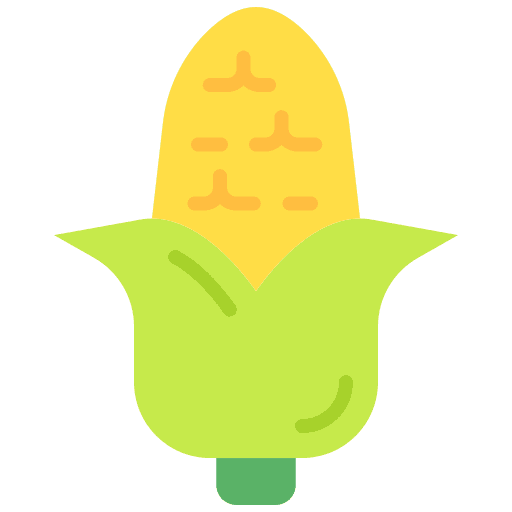 Corn vegan vegetarian food and restaurant icon Corn vegan vegetarian food and restaurant icon