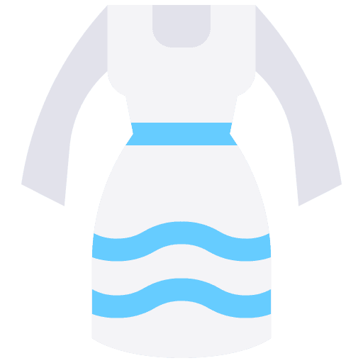 Dress elegant long dress garment icon Dress elegant long dress garment icon
