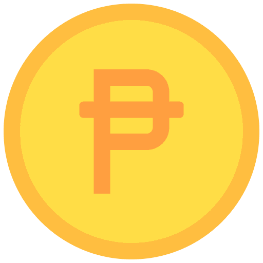 Peso coin currency cash icon Peso coin currency cash icon