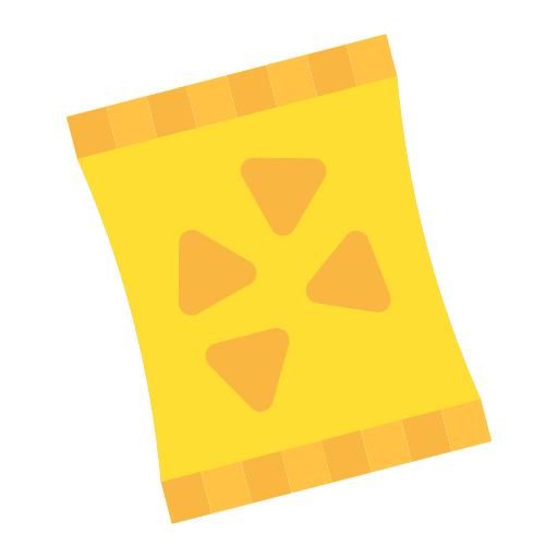 Snack food and restaurant chips party icon Snack food and restaurant chips party icon