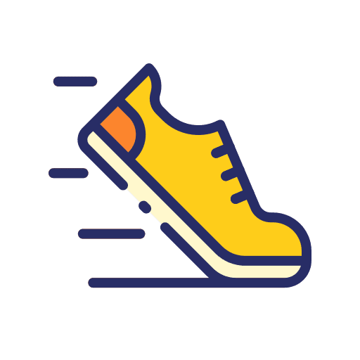 Marathon boot sports and competition runner icon