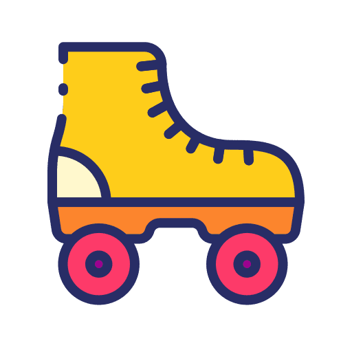 Rollerskate skate shoes roller skates activities icon