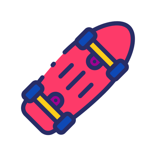 Penny board leisure urban skateboard icon Penny board leisure urban skateboard icon
