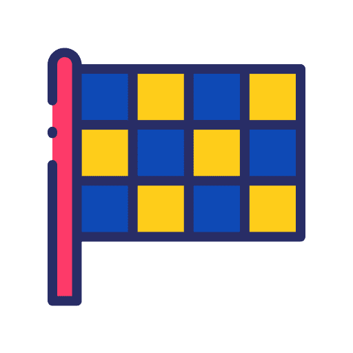 Race racing flag pickup car sports icon Race racing flag pickup car sports icon