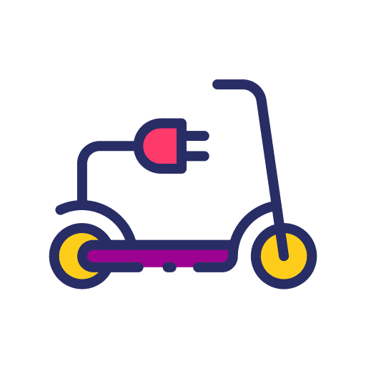 Scooter bike ev sports and competition icon Scooter bike ev sports and competition icon