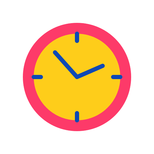 Clock circular clock clock time and date icon