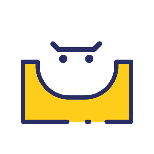 Skate park ramp slope jump icon Skate park ramp slope jump icon