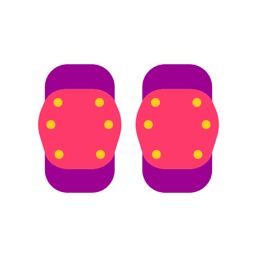 Knee pad security leg protection icon