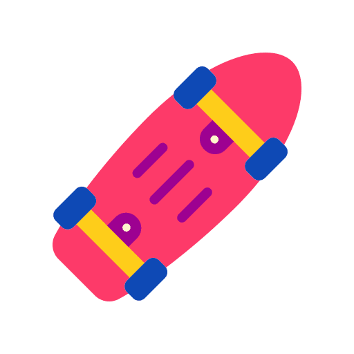 Penny board sport equipment leisure skateboard icon