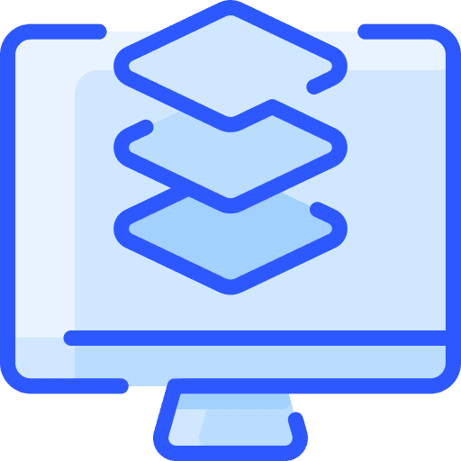 Computer art and design computer layers icon Computer art and design computer layers icon