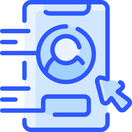 Smartphone user account section icon Smartphone user account section icon
