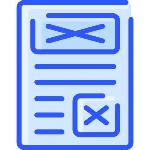Layout content website landing page icon Layout content website landing page icon