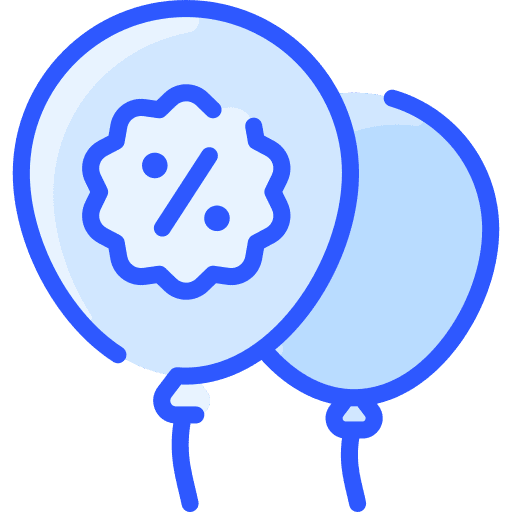 Balloons balloons percent offer icon