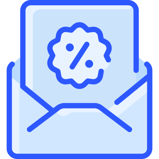 Email envelope percentage email icon Email envelope percentage email icon