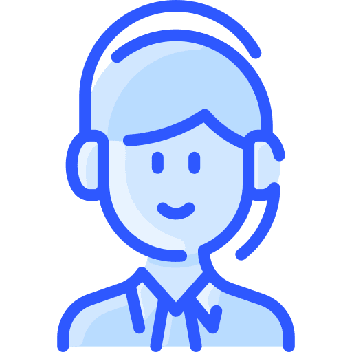 Operator call center agent caucasian help icon
