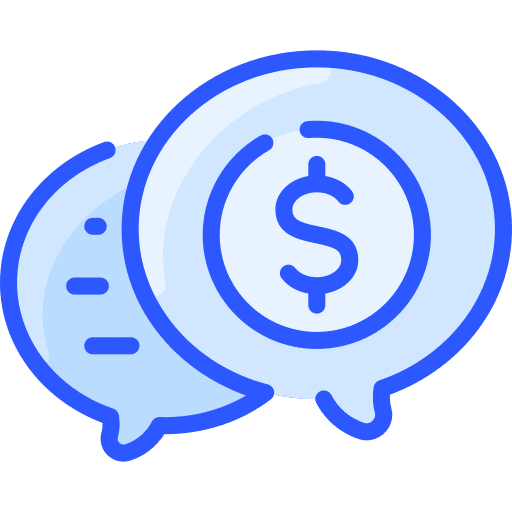 Chat chat money dollar icon Chat chat money dollar icon