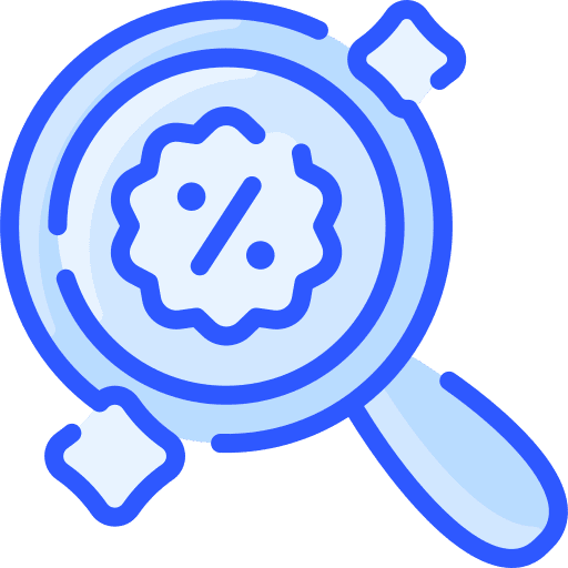 Search loupe sales promotion icon Search loupe sales promotion icon