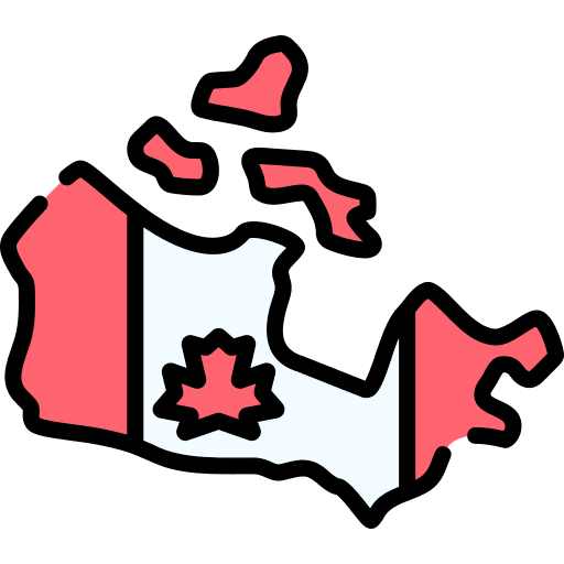 Canada map flag location icon