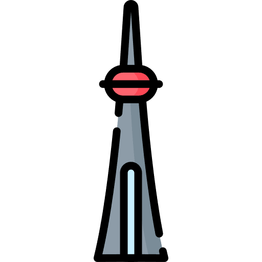 Cn tower architecture and city monument landmark icon Cn tower architecture and city monument landmark icon