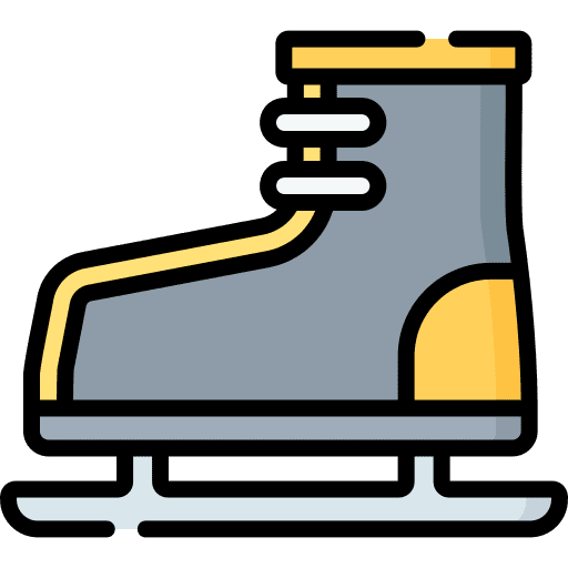 Ice skating shoes footwear sports and competition sport equipment icon Ice skating shoes footwear sports and competition sport equipment icon