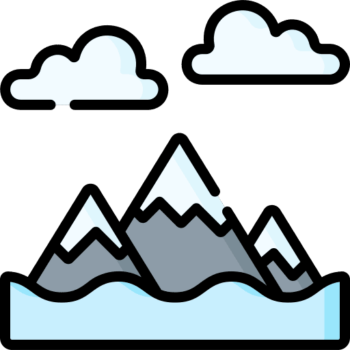 Mountain cloud sea river icon Mountain cloud sea river icon
