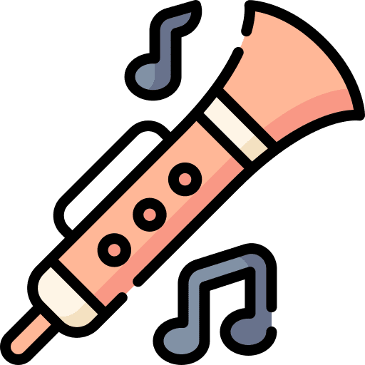 Clarinet music and multimedia music instrument music icon