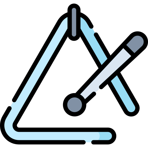 Triangle music instrument orchestra music and multimedia icon