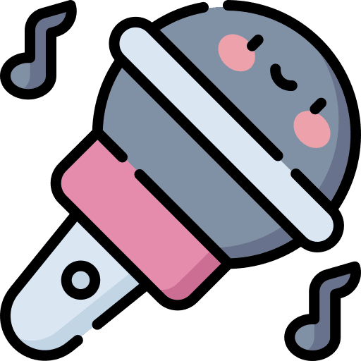 Microphone electronics music and multimedia singer icon